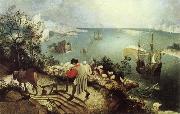 BRUEGEL, Pieter the Elder Landscape with the Fall of Icarus oil painting picture wholesale